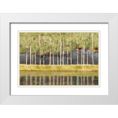 Luscious Morning White Modern Wood Framed Art Print with Double Matting by PI Studio
