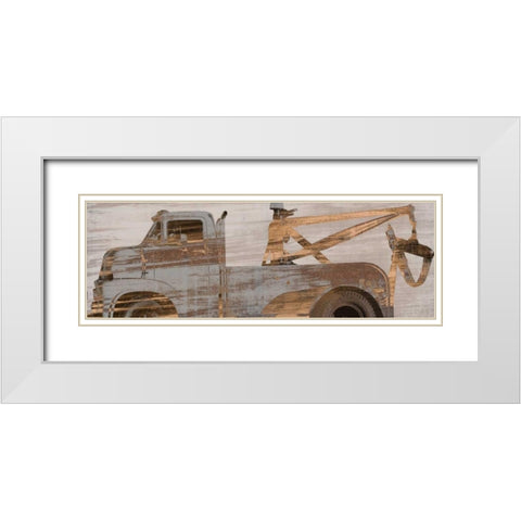 Memoir White Modern Wood Framed Art Print with Double Matting by PI Studio