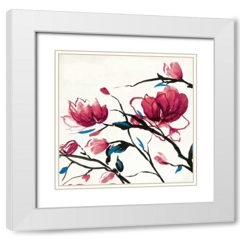 The Teal Wanderers White Modern Wood Framed Art Print with Double Matting by PI Studio