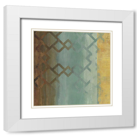 Pagenum I White Modern Wood Framed Art Print with Double Matting by PI Studio