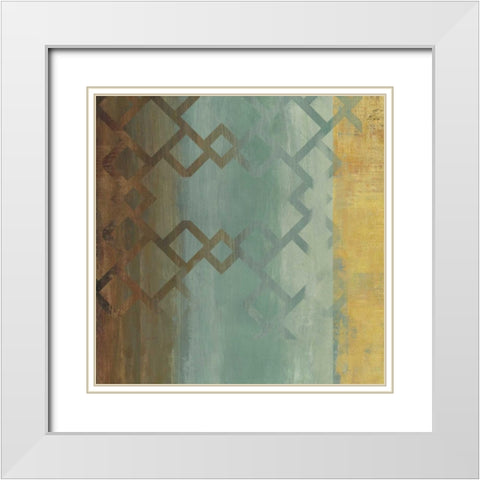 Pagenum I White Modern Wood Framed Art Print with Double Matting by PI Studio
