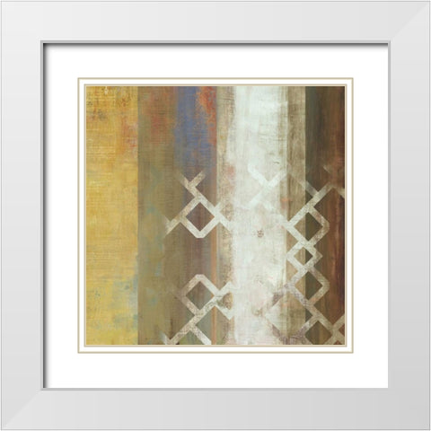 Pagenum II White Modern Wood Framed Art Print with Double Matting by PI Studio