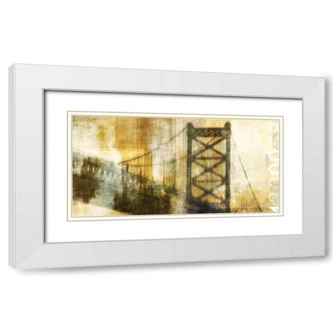 Bridge White Modern Wood Framed Art Print with Double Matting by PI Studio