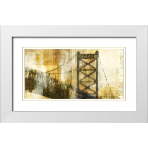 Bridge White Modern Wood Framed Art Print with Double Matting by PI Studio