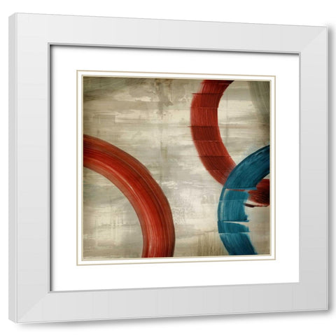 Halcyon White Modern Wood Framed Art Print with Double Matting by PI Studio