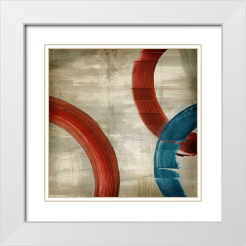 Halcyon White Modern Wood Framed Art Print with Double Matting by PI Studio