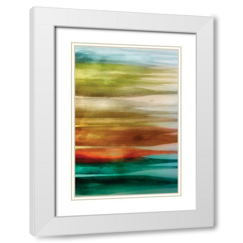 Sideways White Modern Wood Framed Art Print with Double Matting by PI Studio