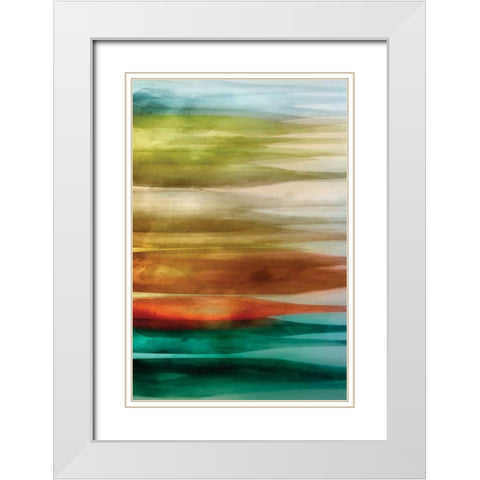 Sideways White Modern Wood Framed Art Print with Double Matting by PI Studio