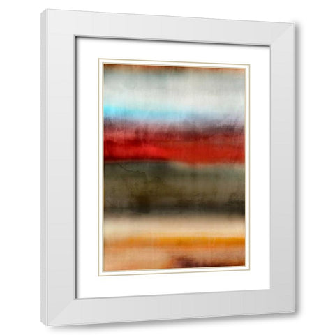 Tribal Colour Wash I White Modern Wood Framed Art Print with Double Matting by PI Studio