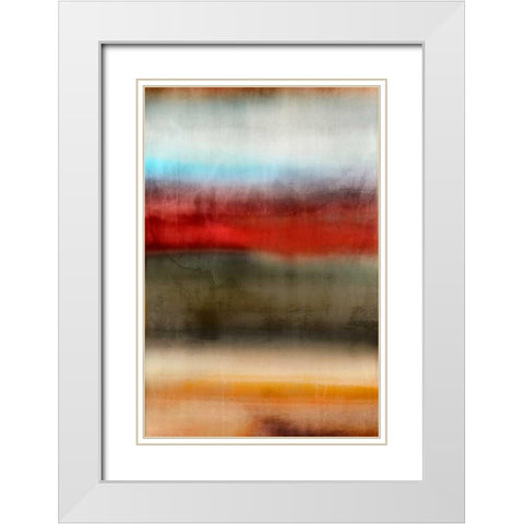 Tribal Colour Wash I White Modern Wood Framed Art Print with Double Matting by PI Studio