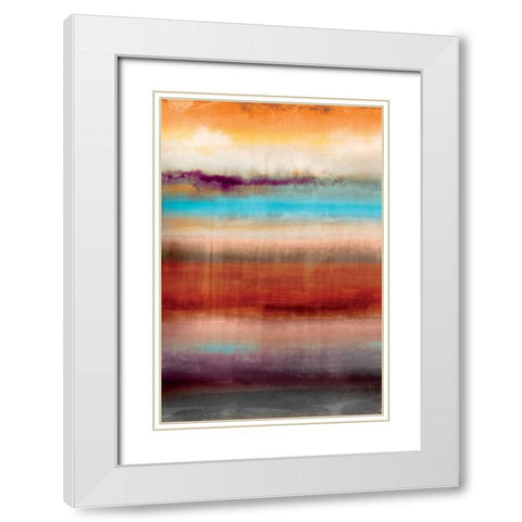 Tribal Colour Wash III White Modern Wood Framed Art Print with Double Matting by PI Studio