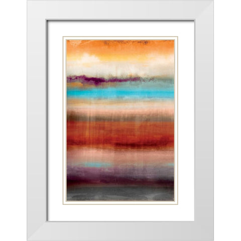 Tribal Colour Wash III White Modern Wood Framed Art Print with Double Matting by PI Studio