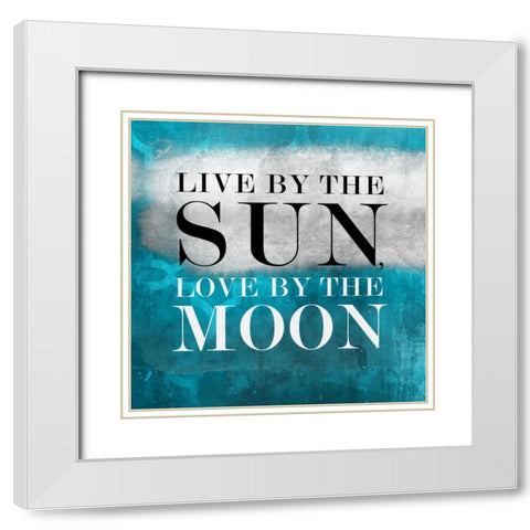 Live BG I White Modern Wood Framed Art Print with Double Matting by PI Studio