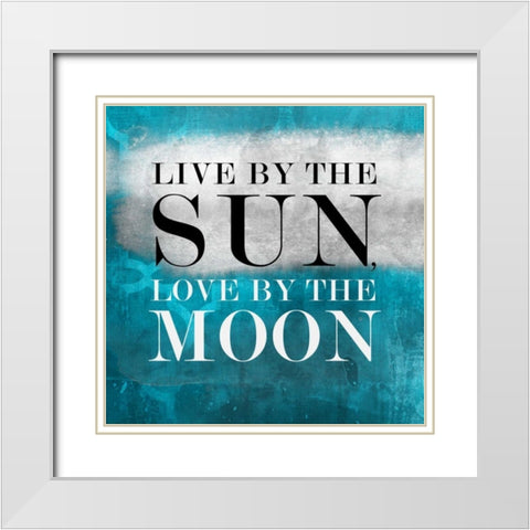 Live BG I White Modern Wood Framed Art Print with Double Matting by PI Studio