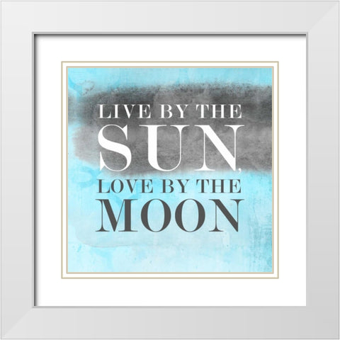 Live BG II White Modern Wood Framed Art Print with Double Matting by PI Studio