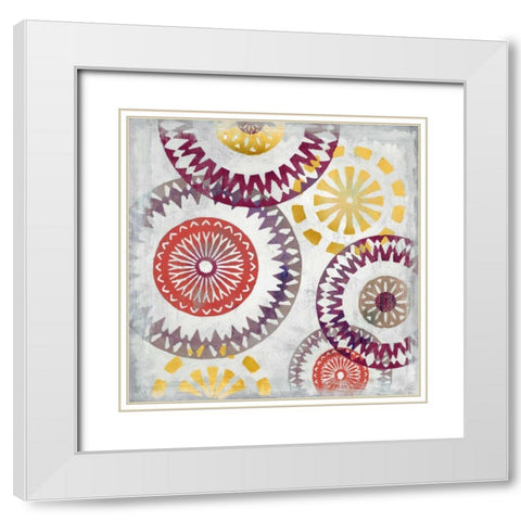 Persimmon I  White Modern Wood Framed Art Print with Double Matting by PI Studio