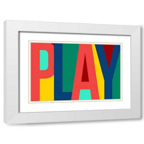 Smile  White Modern Wood Framed Art Print with Double Matting by PI Studio