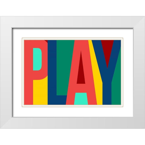 Smile  White Modern Wood Framed Art Print with Double Matting by PI Studio