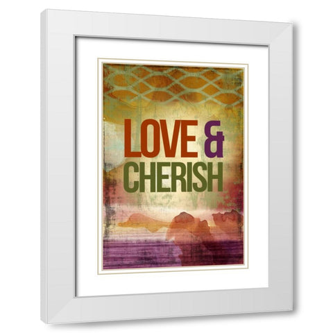 Happily Ever After White Modern Wood Framed Art Print with Double Matting by PI Studio