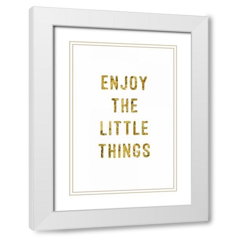 Lip Love White Modern Wood Framed Art Print with Double Matting by PI Studio