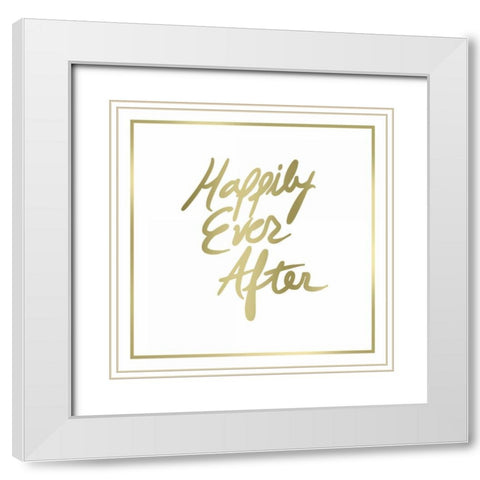 Cest La Vie Border White Modern Wood Framed Art Print with Double Matting by PI Studio