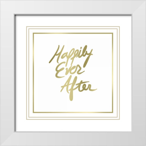 Cest La Vie Border White Modern Wood Framed Art Print with Double Matting by PI Studio