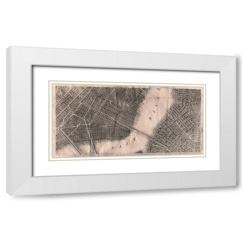 Brooklyn White Modern Wood Framed Art Print with Double Matting by PI Studio