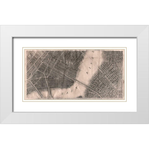 Brooklyn White Modern Wood Framed Art Print with Double Matting by PI Studio