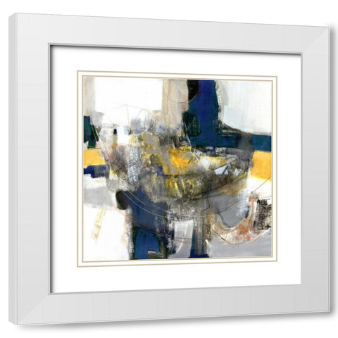 Round Trip I White Modern Wood Framed Art Print with Double Matting by Piovan, Mauricio
