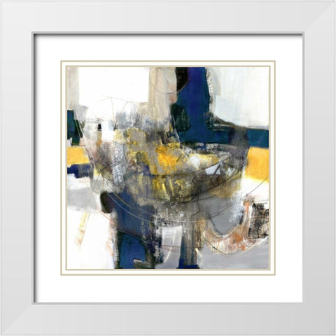 Round Trip I White Modern Wood Framed Art Print with Double Matting by Piovan, Mauricio