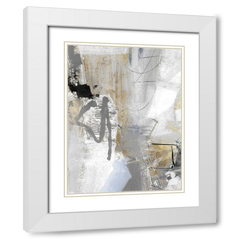 Chromatized II White Modern Wood Framed Art Print with Double Matting by Piovan, Maurizio