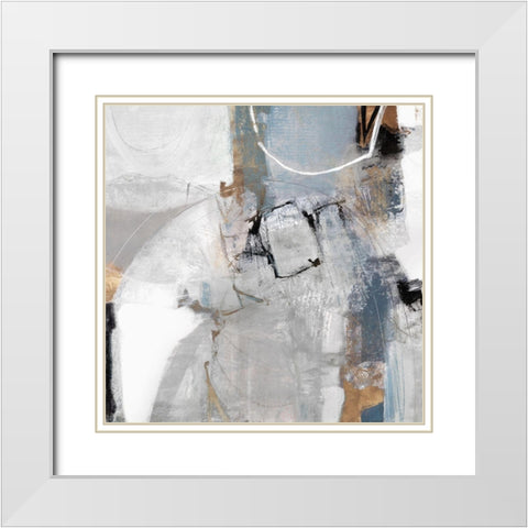 Clear Call II White Modern Wood Framed Art Print with Double Matting by Piovan, Maurizio