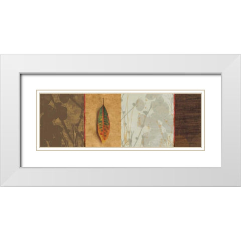 Leaf Song White Modern Wood Framed Art Print with Double Matting by Pearce, Allison