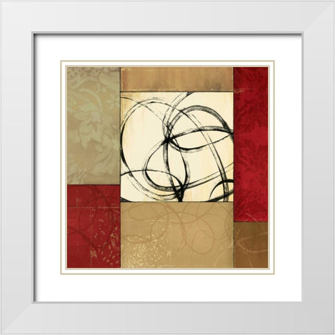 Joie de Vivre II White Modern Wood Framed Art Print with Double Matting by Pearce, Allison