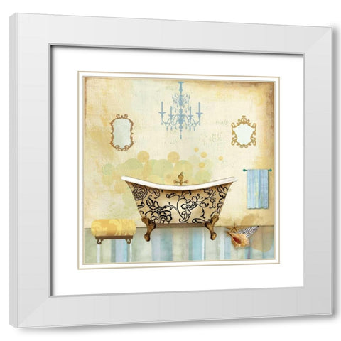 Salle de Bain II - Special White Modern Wood Framed Art Print with Double Matting by Pearce, Allison