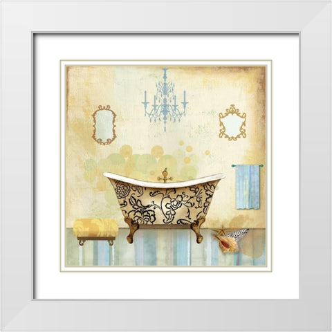 Salle de Bain II - Special White Modern Wood Framed Art Print with Double Matting by Pearce, Allison