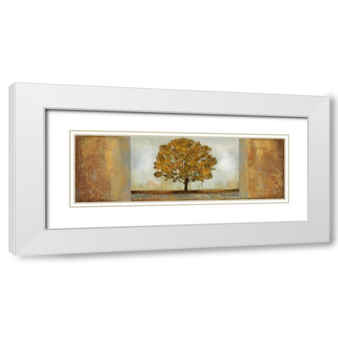 Elusive Treescape I White Modern Wood Framed Art Print with Double Matting by Pearce, Allison