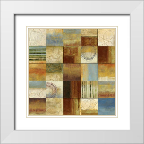 Connections II White Modern Wood Framed Art Print with Double Matting by Pearce, Allison