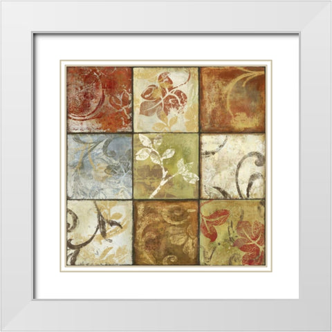 Seasons I White Modern Wood Framed Art Print with Double Matting by Pearce, Allison