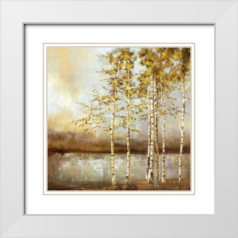 Swaying Together - Oversize White Modern Wood Framed Art Print with Double Matting by Pearce, Allison