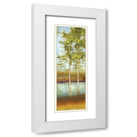 Swaying Along II White Modern Wood Framed Art Print with Double Matting by Pearce, Allison
