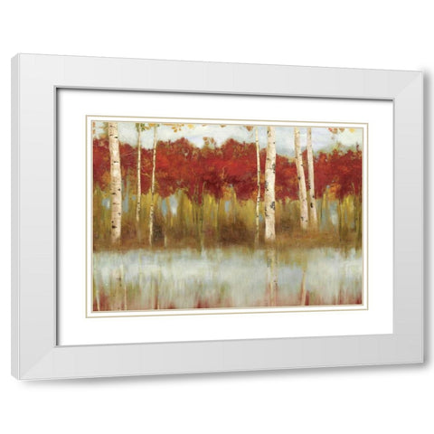 The Edge I White Modern Wood Framed Art Print with Double Matting by Pearce, Allison