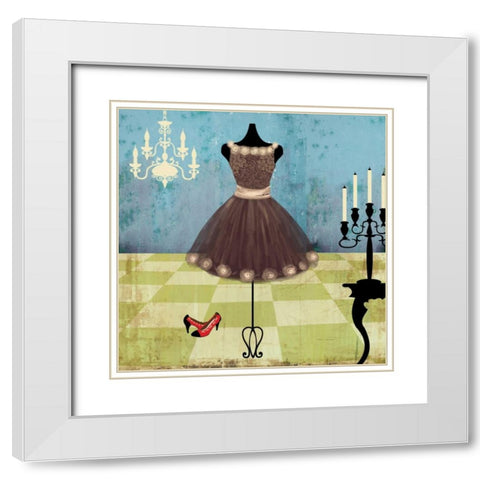 Party White Modern Wood Framed Art Print with Double Matting by Pearce, Allison