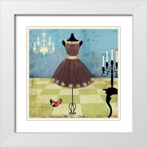 Party White Modern Wood Framed Art Print with Double Matting by Pearce, Allison