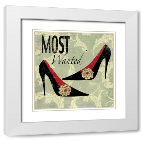 Most Wanted White Modern Wood Framed Art Print with Double Matting by Pearce, Allison