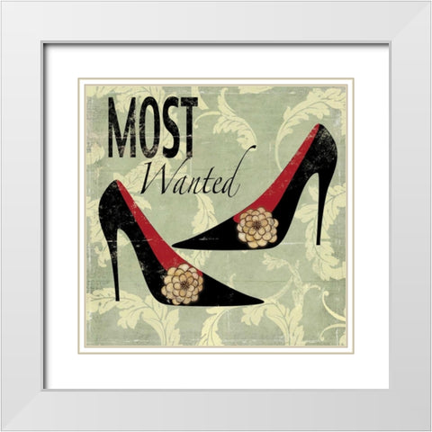 Most Wanted White Modern Wood Framed Art Print with Double Matting by Pearce, Allison
