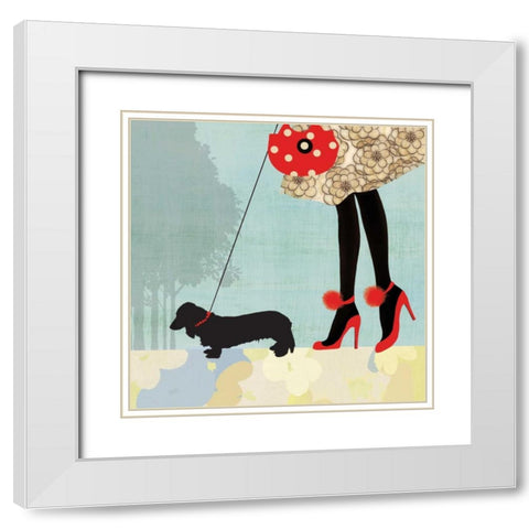 Best Friend II White Modern Wood Framed Art Print with Double Matting by Pearce, Allison