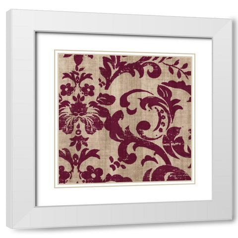 Aubergine I White Modern Wood Framed Art Print with Double Matting by Pearce, Allison