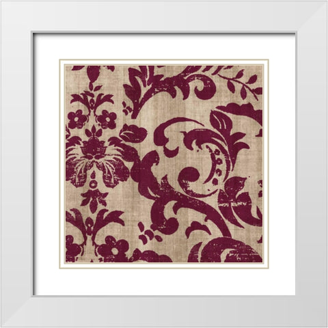 Aubergine I White Modern Wood Framed Art Print with Double Matting by Pearce, Allison