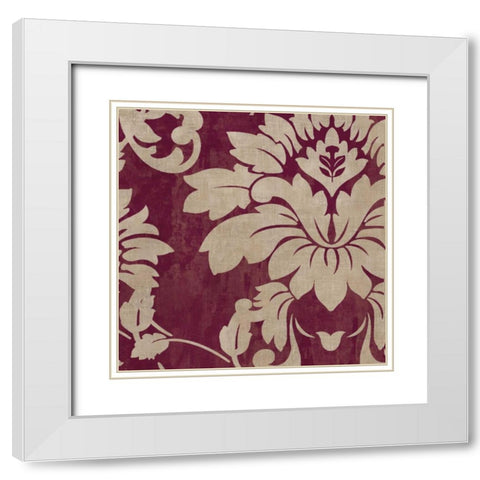 Aubergine II White Modern Wood Framed Art Print with Double Matting by Pearce, Allison